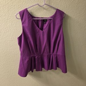 Worthington Vivid Purple Sleeveless Blouse